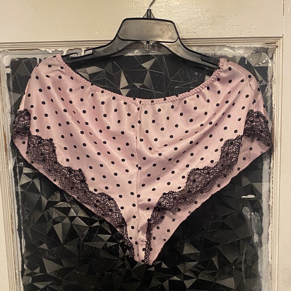 Victoria's Secret Pink and Black Polka Dot Lace Panties - Picture 1 of 1